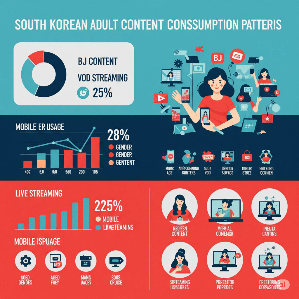 한국 성인 콘텐츠 소비 트렌드 인포그래픽 한국 성인 콘텐츠 소비 트렌드 인포그래픽