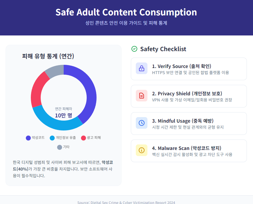 성인 콘텐츠 안전 이용 가이드 및 피해 통계